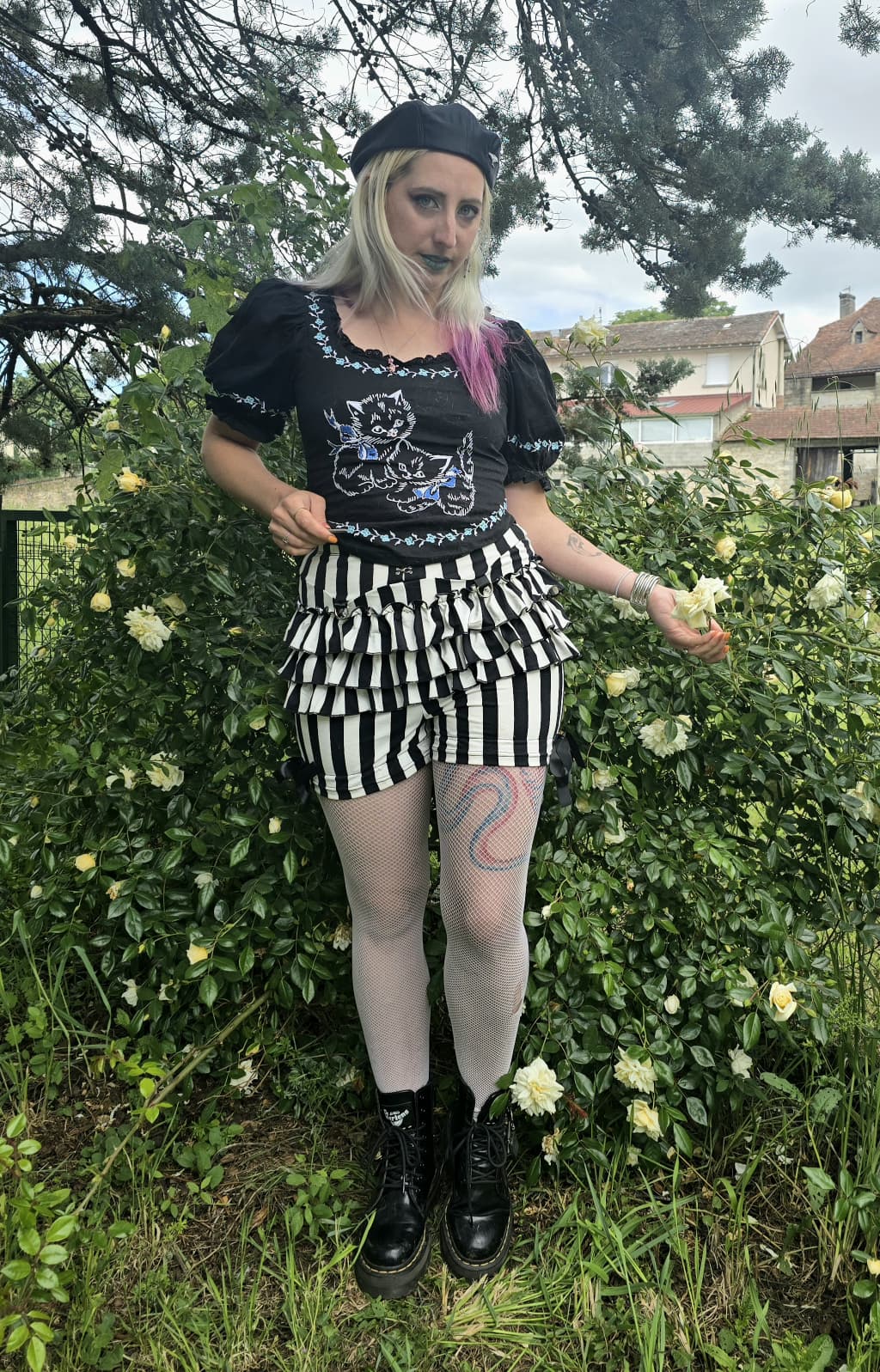 Bloomers Pierrot Rayé Noir et Blanc