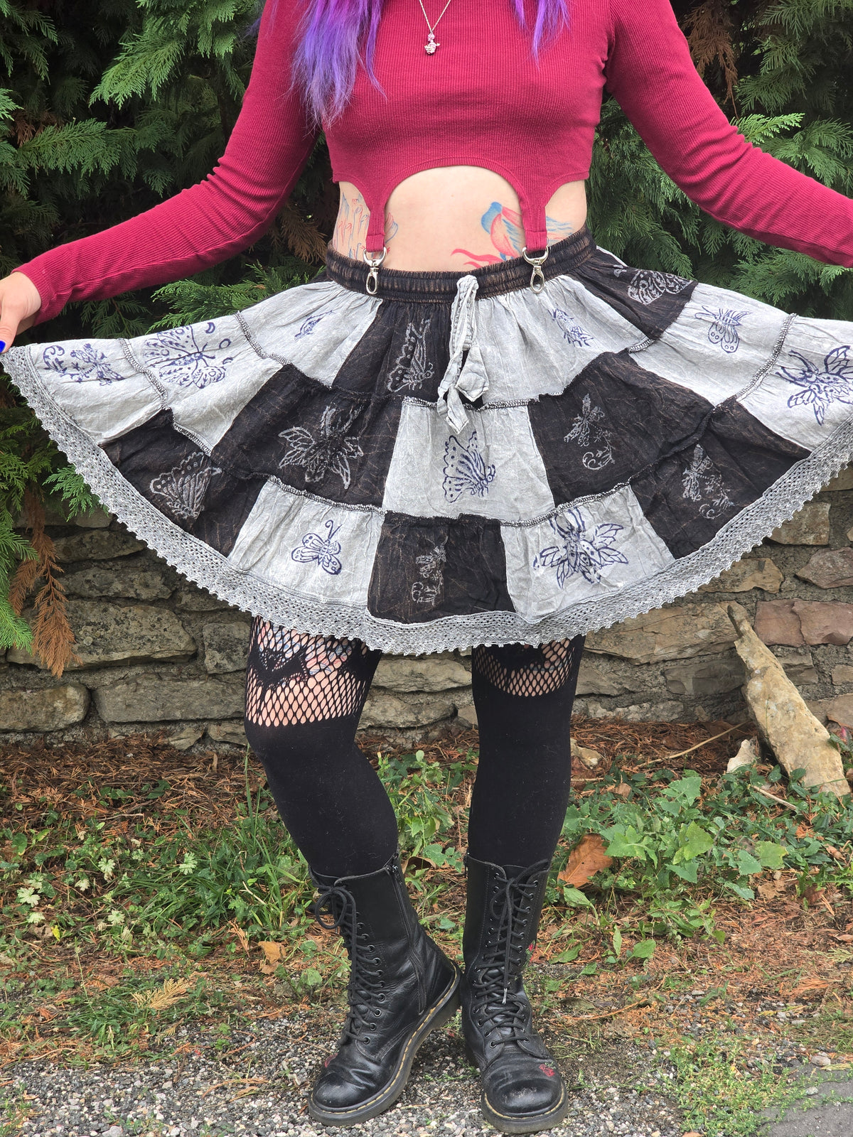Mini-jupe Patchwork