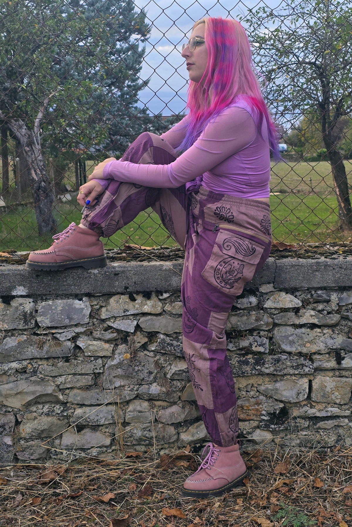 Pantalon Hippie Rose et Violet