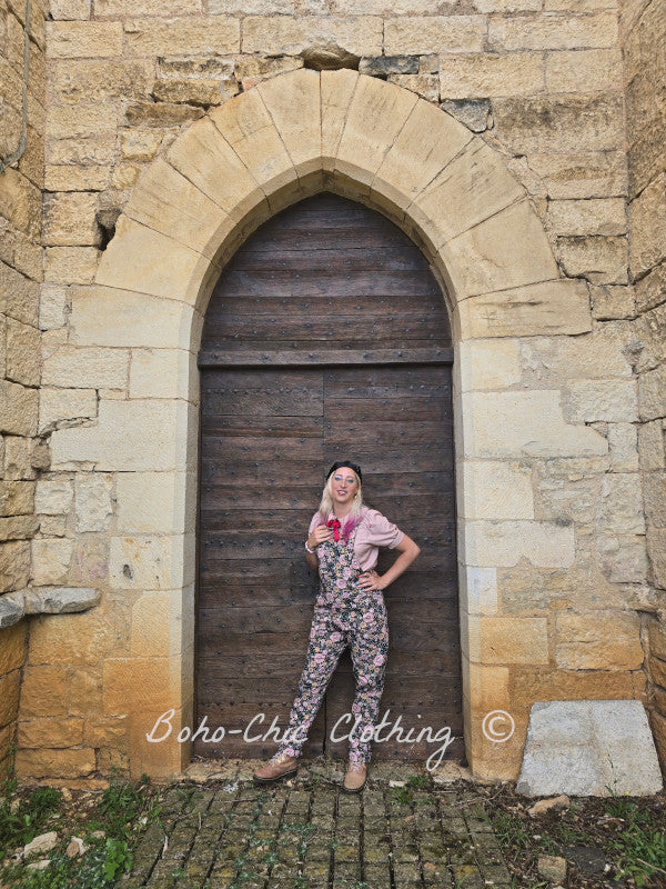 Eye Spy Floral Dungarees