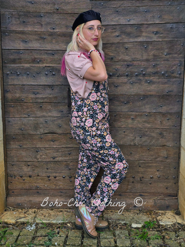 Eye Spy Floral Dungarees