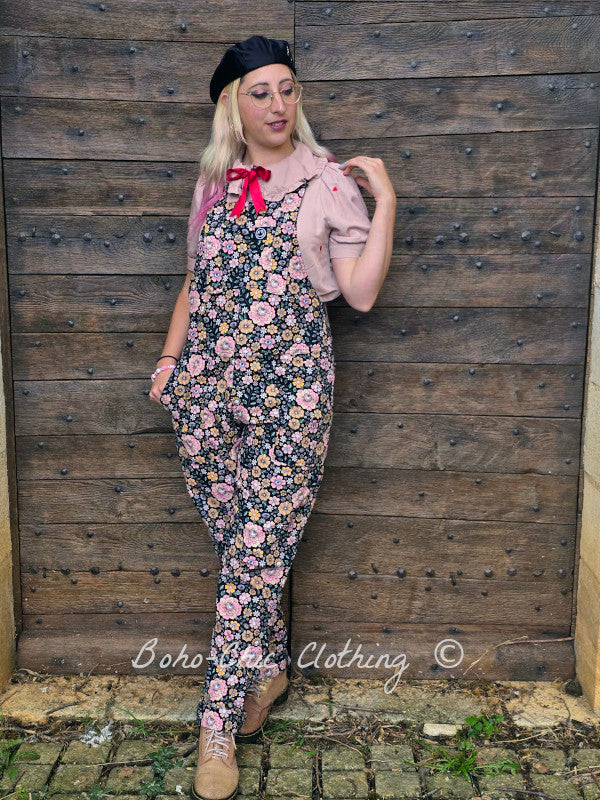 Eye Spy Floral Dungarees