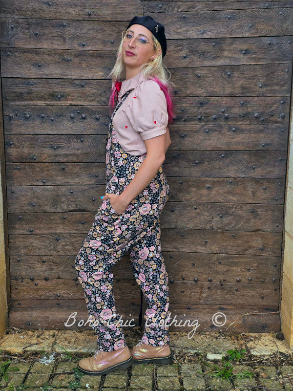 Eye Spy Floral Dungarees