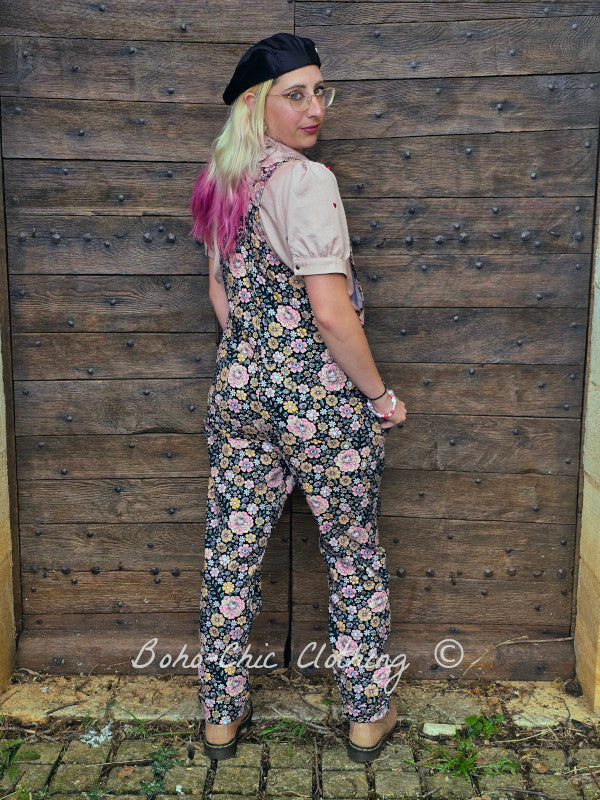 Eye Spy Floral Dungarees