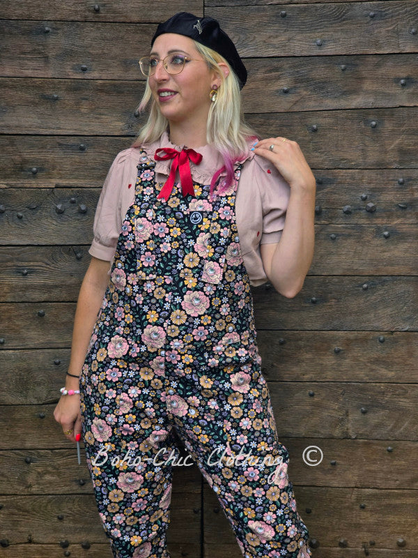 Eye Spy Floral Dungarees