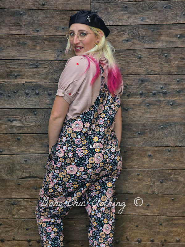 Eye Spy Floral Dungarees
