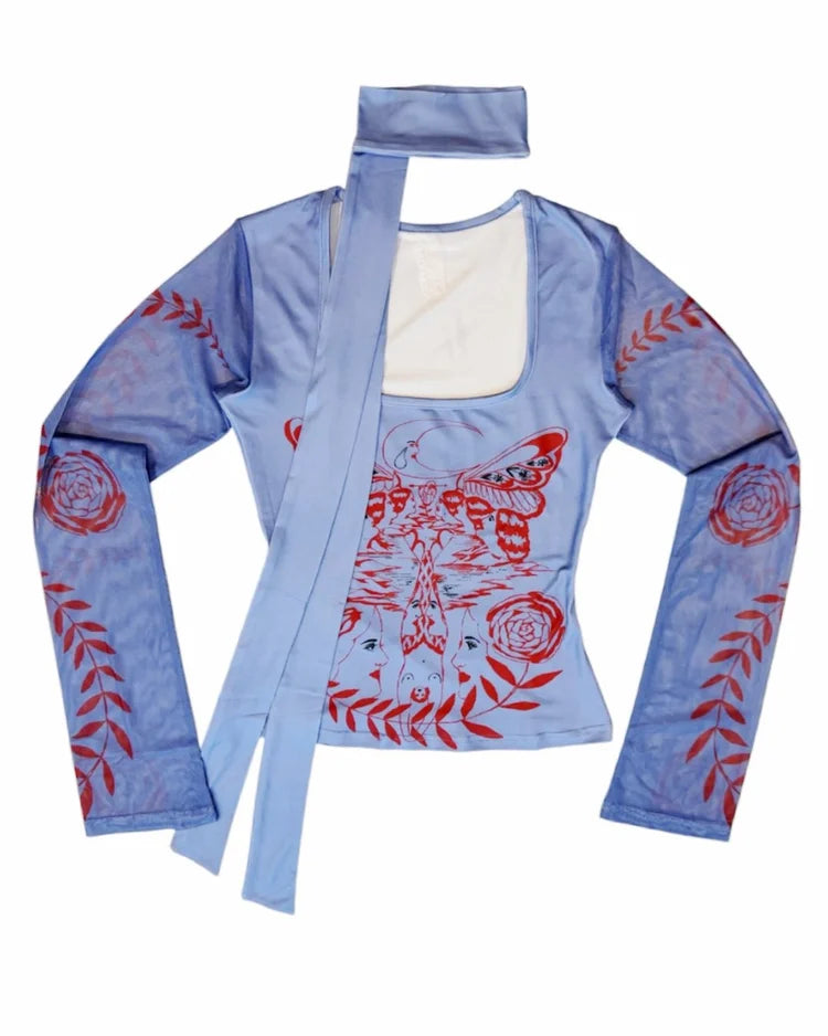 Long-sleeved motorcycle T-shirt