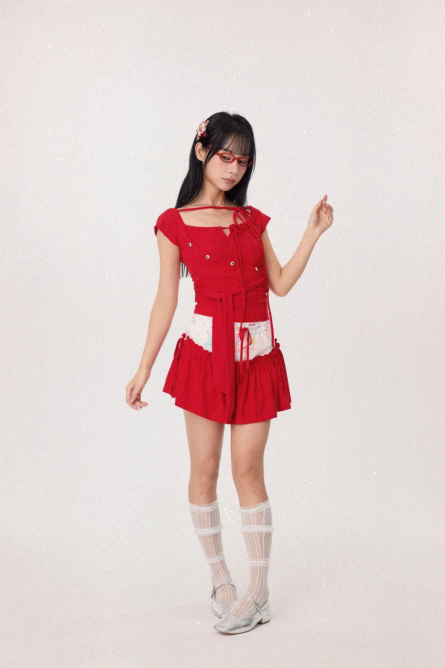 Dear Days Red Skort