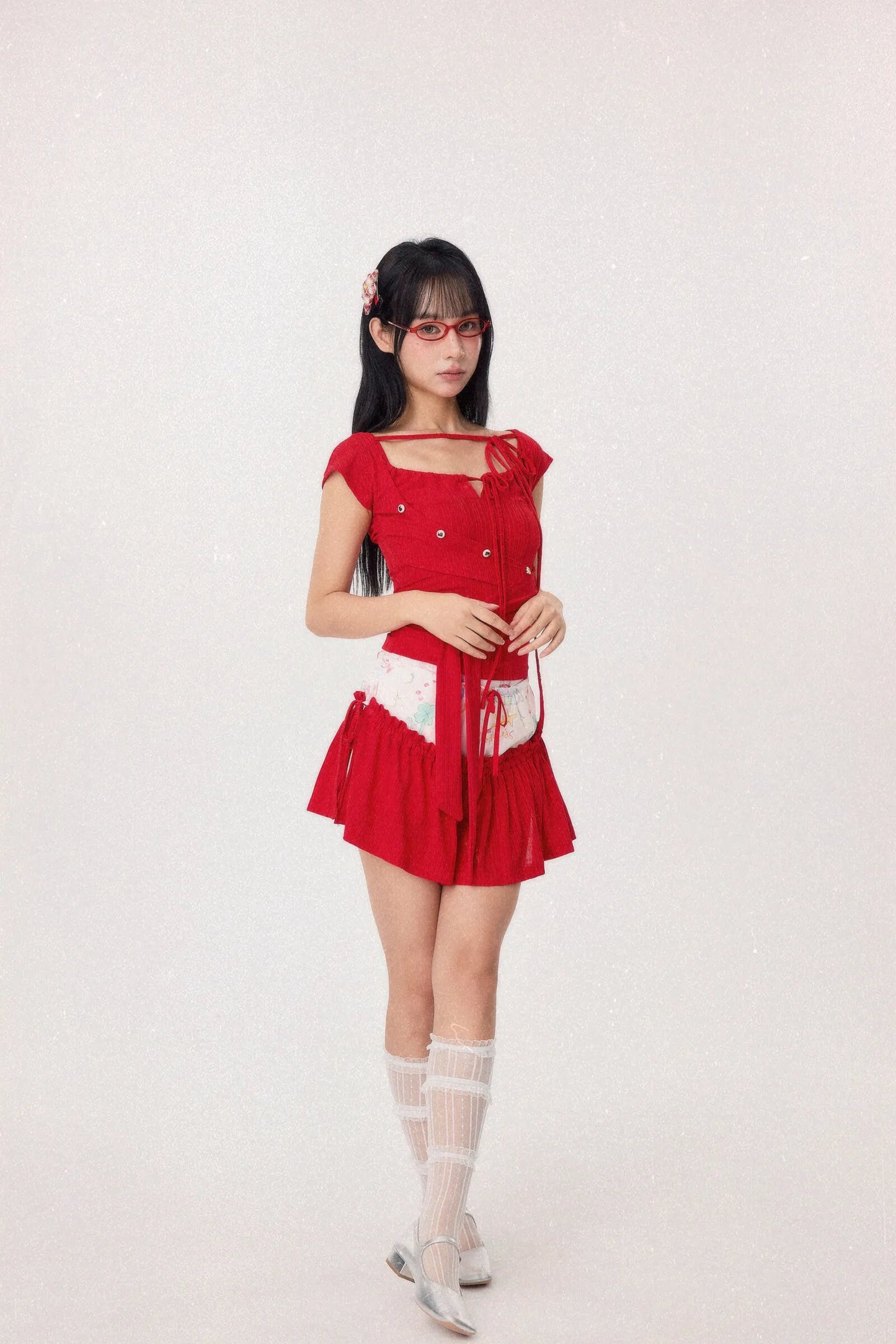 Dear Days Red Skort