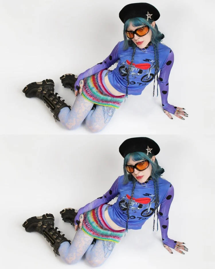 Long-sleeved motorcycle T-shirt
