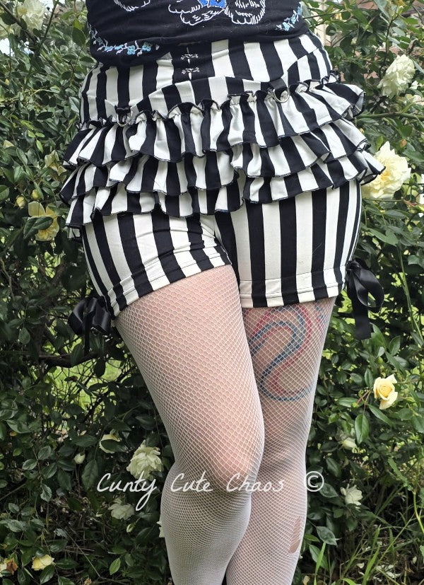 Bloomers Pierrot Rayé Noir et Blanc