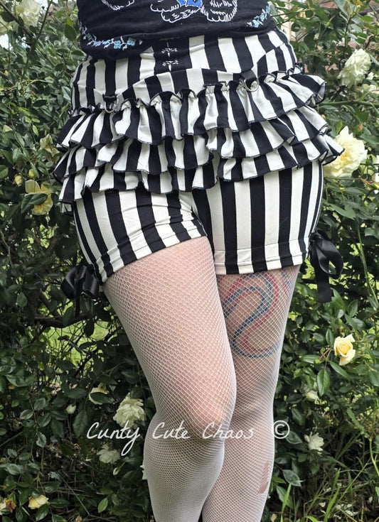 Bloomers Pierrot Rayé Noir et Blanc