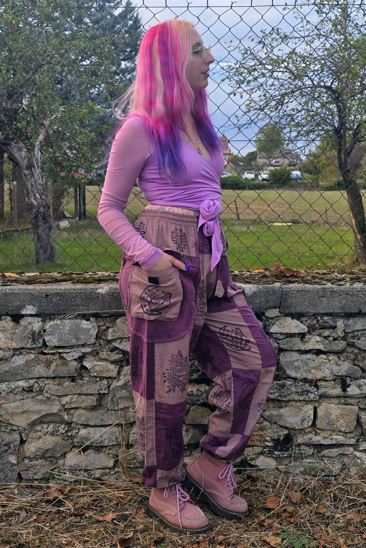 Pantalon Hippie Rose et Violet
