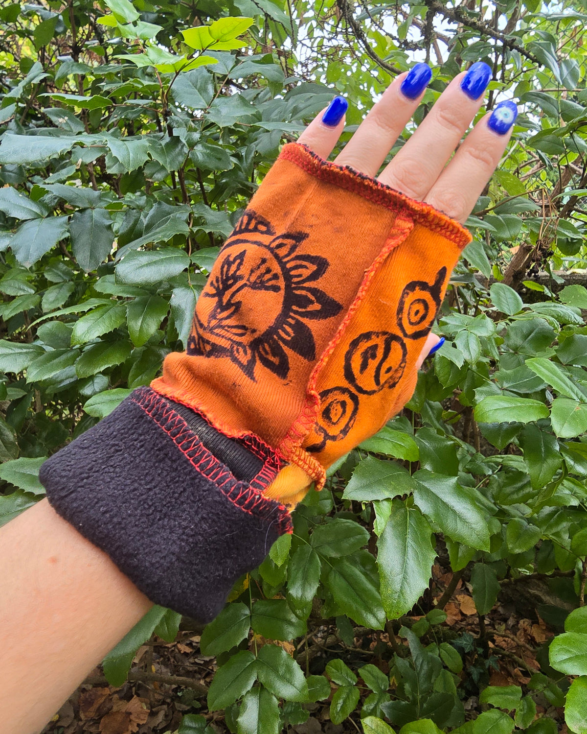 Mitaines Patchwork Orange