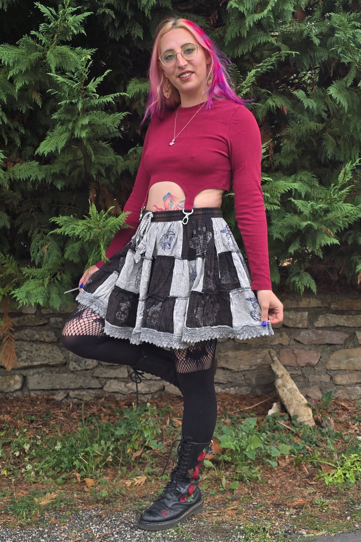 Mini-jupe Patchwork
